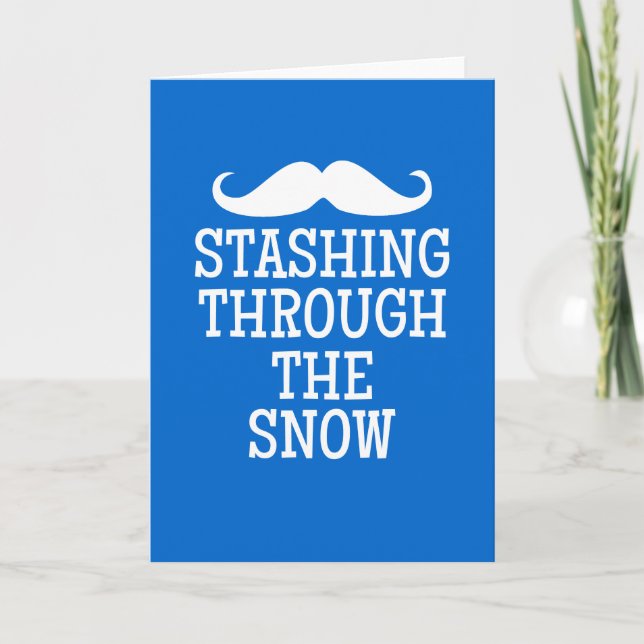 Stashing through the snow... holiday card (Front)