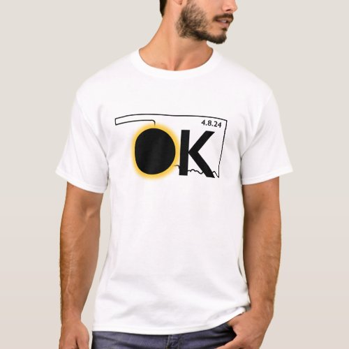 State Abbreviation Eclipse Oklahoma T_Shirt