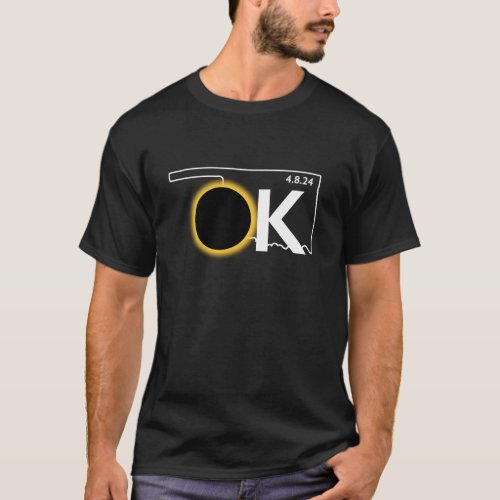 State Abbreviation Eclipse Oklahoma T_Shirt