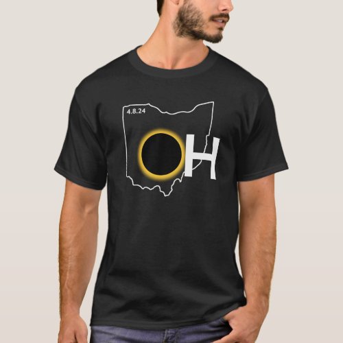 State Abbreviation Ohio Eclipse T_Shirt