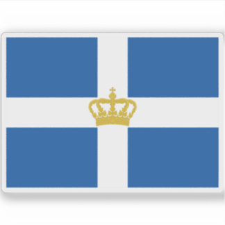 State and War flag of the Kingdom of Greece Sticker