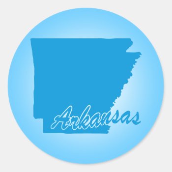 State Arkansas Classic Round Sticker by trendyteeshirts at Zazzle