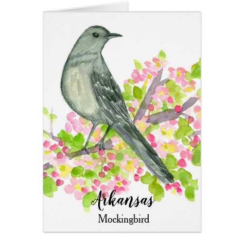 State Bird of Arkansas Mockingbird Blank