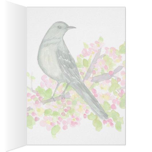 State Bird of Arkansas Mockingbird Blank (Inside (Right))