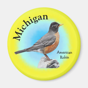 State Bird of Michigan Magnet