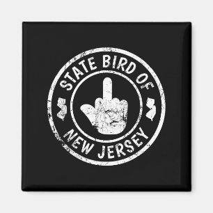 State Bird Of New Jersey Middle Finger Funny Distr Magnet