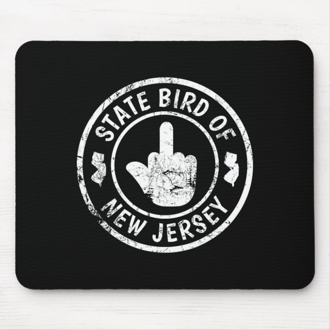 State Bird Of New Jersey Middle Finger Funny Distr Mouse Pad (Front)