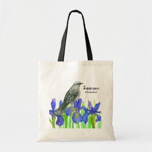 State Bird of Tennessee Mockingbird Iris Tote Bag