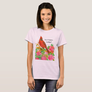 State Bird of West Virginia Cardinal Watercolor T-Shirt
