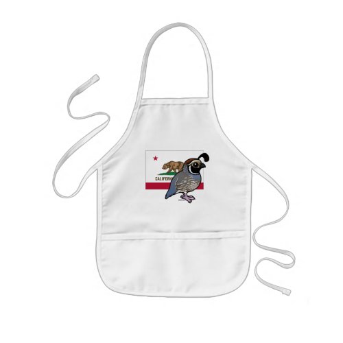 State Birdorable California Quail Kids Apron