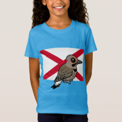 State Birdorable of Alabama: Northern Flicker Girls' Fine Jersey T-Shirt