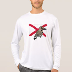 State Birdorable of Alabama: Northern Flicker Men's Sport-Tek Competitor L/S T-shirt