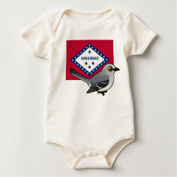 State Birdorable of Arkansas: Northern Mockingbird Infant Organic Creeper