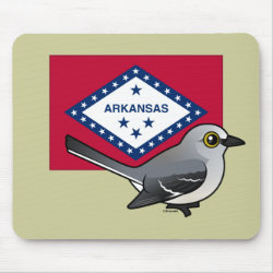 State Birdorable of Arkansas: Northern Mockingbird Mousepad