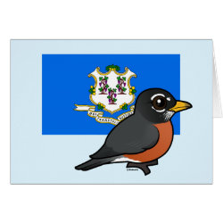 State Birdorable of Connecticut: American Robin Greeting Card