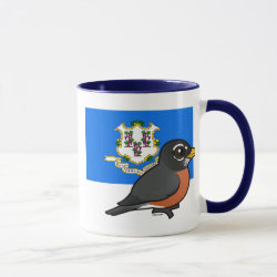State Birdorable of Connecticut: American Robin Combo Mug