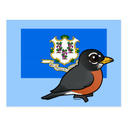 State Birdorable of Connecticut: American Robin Postcard