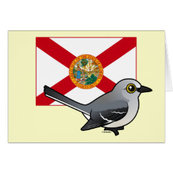 State Birdorable of Florida: Northern Mockingbird Greeting Card