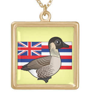 State Birdorable of Hawaii: Nene Gold Plated Necklace