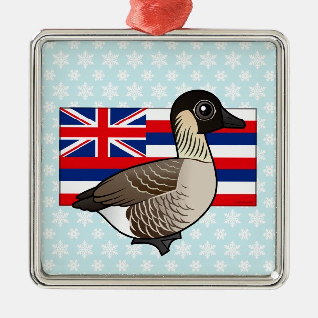 State Birdorable of Hawaii: Nene Metal Ornament (Front)