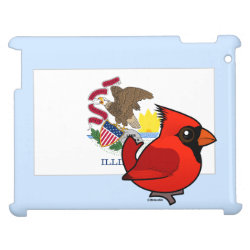 State Birdorable of Illinois: Northern Cardinal Case Savvy Glossy Finish iPad Case