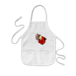 State Birdorable of Illinois: Northern Cardinal Kid's Apron