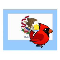 State Birdorable of Illinois: Northern Cardinal Postcard