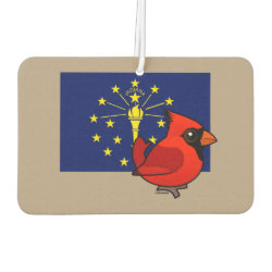 State Birdorable of Indiana: Northern Cardinal Landscape Rectangle Air Freshener