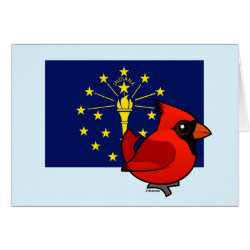 State Birdorable of Indiana: Northern Cardinal Greeting Card