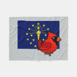 State Birdorable of Indiana: Northern Cardinal Fleece Blanket, 30
