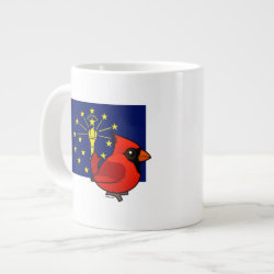 State Birdorable of Indiana: Northern Cardinal Jumbo Mug