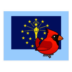 State Birdorable of Indiana: Northern Cardinal Postcard