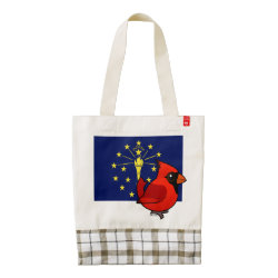 State Birdorable of Indiana: Northern Cardinal LIFE Line Tote Bag