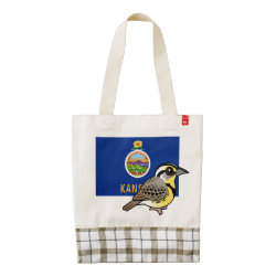 State Birdorable of Kansas: Western Meadowlark LIFE Line Tote Bag