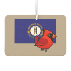 State Birdorable of Kentucky: Northern Cardinal Landscape Rectangle Air Freshener