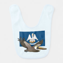 State Birdorable of Louisiana: Brown Pelican Baby Bib
