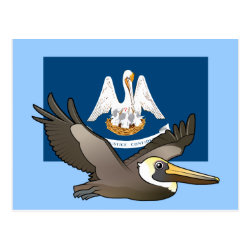 State Birdorable of Louisiana: Brown Pelican Postcard