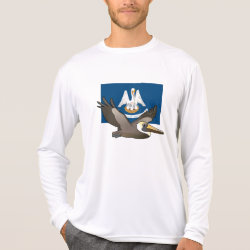 State Birdorable of Louisiana: Brown Pelican Men's Sport-Tek Competitor L/S T-shirt