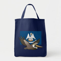 State Birdorable of Louisiana: Brown Pelican Grocery Tote