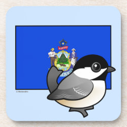 State Birdorable of Maine: Chickadee Beverage Coaster