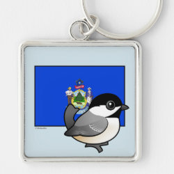 State Birdorable of Maine: Chickadee Premium Square Keychain