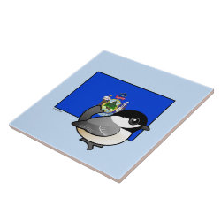 State Birdorable of Maine: Chickadee Large Tile (6