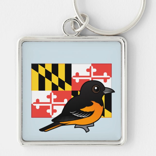 State Birdorable of Maryland: Baltimore Oriole Keychain (Front)