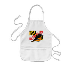 State Birdorable of Maryland: Baltimore Oriole Kid's Apron