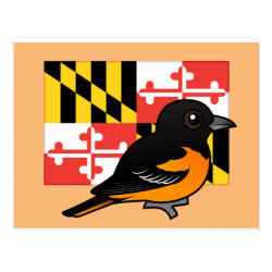 State Birdorable of Maryland: Baltimore Oriole Postcard