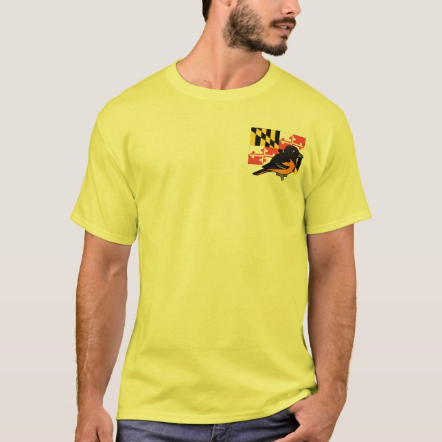 State Birdorable of Maryland: Baltimore Oriole T-Shirt (Front)