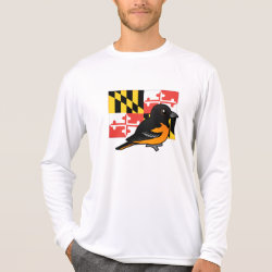 State Birdorable of Maryland: Baltimore Oriole Men's Sport-Tek Competitor L/S T-shirt