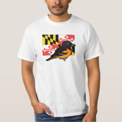 State Birdorable of Maryland: Baltimore Oriole Men's Crew Value T-Shirt