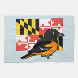 State Birdorable of Maryland: Baltimore Oriole Kitchen Towel 16