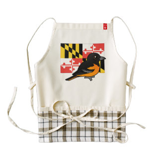 State Birdorable of Maryland: Baltimore Oriole Zazzle HEART Apron